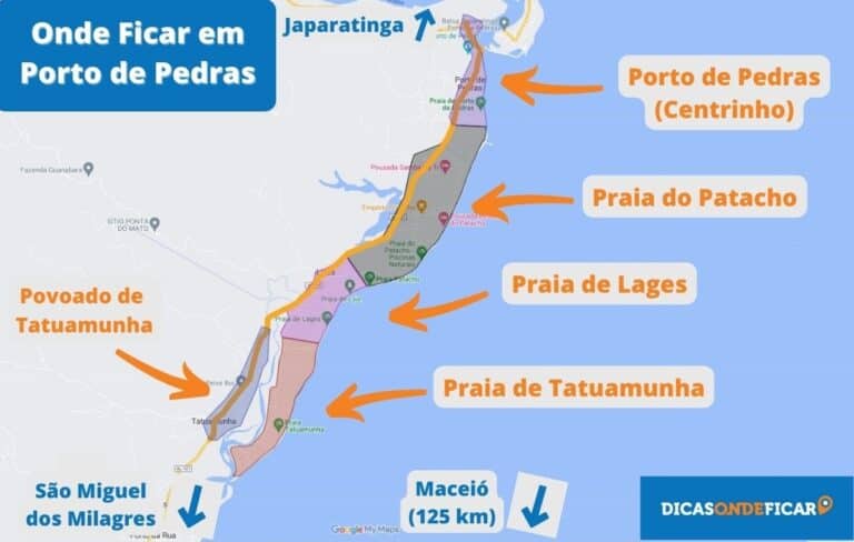 Onde ficar em Porto de Pedras melhores pousadas e hotéis